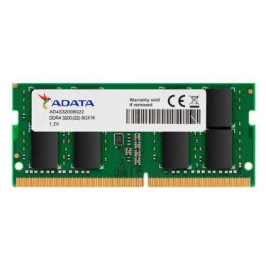 Imagem de Memoria Ram Notebook 8GB DDR4 3200Mhz Adata AD4S32008G22-SGN