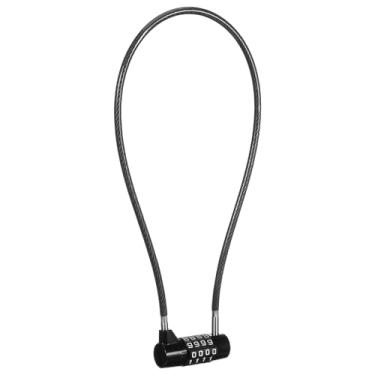 Imagem de Mipcase Cadeado de bicicleta com combinação, trava de cabo reinicializável de 4 dígitos para portão, armário, bicicleta