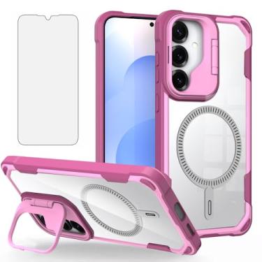 Imagem de Asuwish Capa de celular para Samsung Galaxy S24 Plus S24+ 5G com protetor de tela suporte para câmera suporte capa magnética híbrida fina protetora acessórios para celular S24plus 24S + S 24 24+