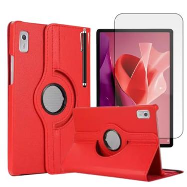 Imagem de Blance, Kit Capa Giratória Vermelha + Película + Caneta Lenovo P12