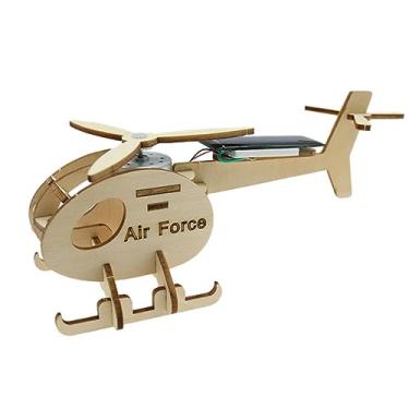Imagem de Avião de Modelo de Haste DIY, Kit de Quebra -cabeça de Madeira Modelo 3D do Modelo STEM para Crianças, Geração de Energia Solar, Sem Necessidade de Baterias, Projeto de Montagem