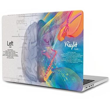 Imagem de Capa rígida compatível com versões mais antigas MacBook Air 13 polegadas modelos A1466 e A1369 2017 2016 2015 2014 2013 2012 2010, capa protetora de plástico rígido, cérebro esquerdo e direito
