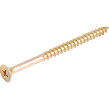 Imagem de Parafuso Madeira Chipboard Cabeça Chata Phillips 5 mm x 70 mm com 10 peças Vonder