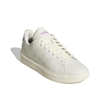 Imagem de adidas Tênis feminino Advantage 2.0, Branco fora/branco fora/ameixa em pó, 38