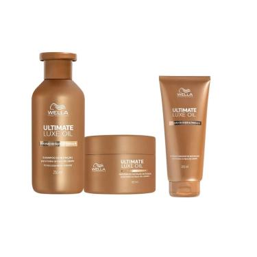 Imagem de Kit Shampoo + Condicionador + Máscara Wella Luxe Oil