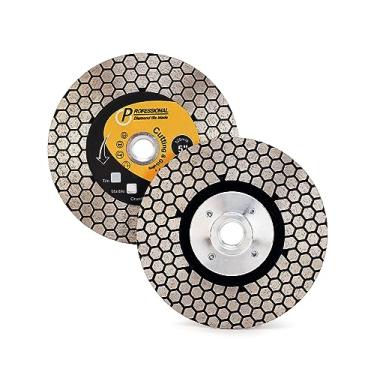 Imagem de ZERICHIVE Lâmina de Moagem de Ladrilhos de Diamante de 5" Lâmina de Serra de Porcelana com Flange de 5/8"-11 Corte e Moagem para Ladrilhos de Porcelanato de Cerâmica Granito Mármore