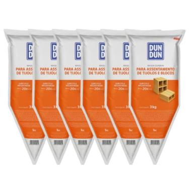 Imagem de Kit com 6 Massas Poliméricas DunDun 3kg para Assentamento - FCC