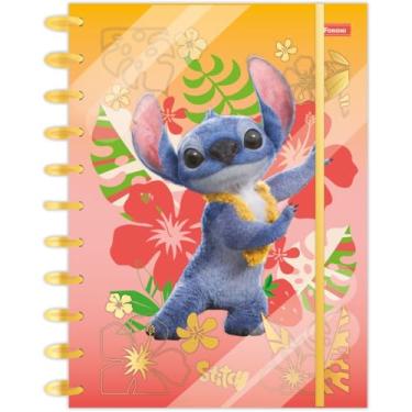 Imagem de Caderno, Foroni, Disco, 10 Matérias, Capa Dura, Stitch Movie, 80 Folhas, Capas Sortidas