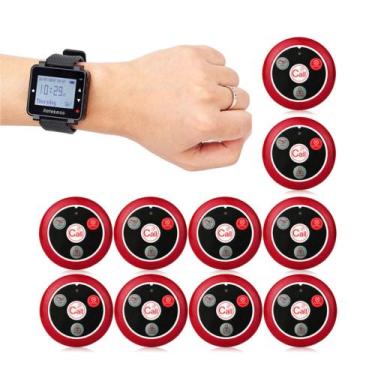 Imagem de 10 Chamadores S/fio Super Modernos 3 Funções 100m 3 Botões - Retekess