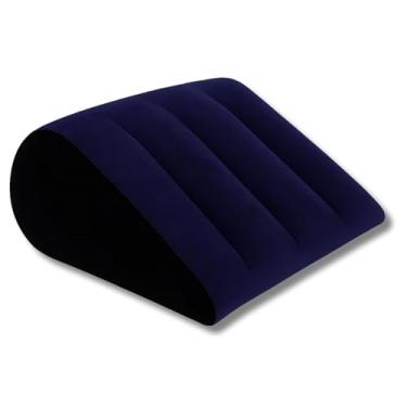 Imagem de Almofada Inflável Triangular Ergonômica Multiuso | Apoio Lombar, Costas e Pernas | Portátil, Dobrável e Confortável