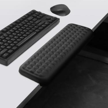 Imagem de MAAOBR Apoio de pulso para teclado, Apoio de pulso em formato de L para mesa, Suporte de borda de mesa em espuma viscoelástica, design ergonômico para longas horas de trabalho(1pc)