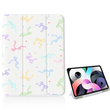 Imagem de Capa feminina arco-íris de bolinhas para iPad de 11 polegadas (chip A16) 2025 geração 11ª/iPad 11 polegadas 2022 10ª geração com suporte para lápis e hibernar/despertar automático, capa com suporte