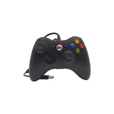 Imagem de Controle USB com vibração para PC Knup, Modelo 360, Plug And Play Preto