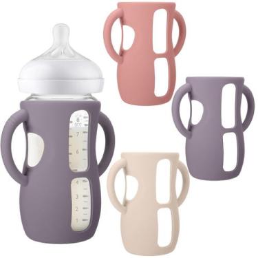 Imagem de Mangas de silicone para mamadeiras Avent BUSOHA, 8 onças, pacote com 3
