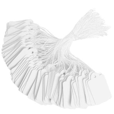 Imagem de Etiquetas de preço: Hoiny, 400 unidades com corda, papel branco de 3,5