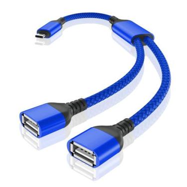 Imagem de Adaptador de cabo USB C macho para USB duplo fêmea Basesailor 30cm