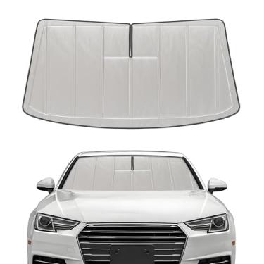 Imagem de Uadbau Para-brisa dianteiro para carro, para-sol, protetor solar 58 × 69,8 cm e acessórios de carro de verão adequados para Toyota Highlander para Lexus RX para Cadillac XT5 para Infiniti Q50