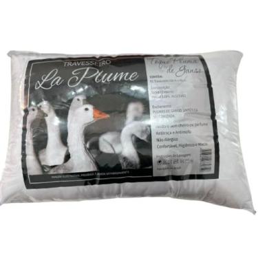 Imagem de Travesseiro pluma e penas de ganso 100% algodão macio 68x48cm - La cas