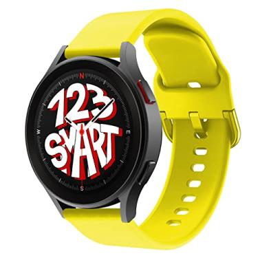 Imagem de Pulseira de Silicone com Fecho Colorido Marca 123Smart Compatível com Galaxy Watch 4 Watch 5 Watch 6 Pro R900 R910 R920 R905 R915 R925 40mm 44mm 45mm