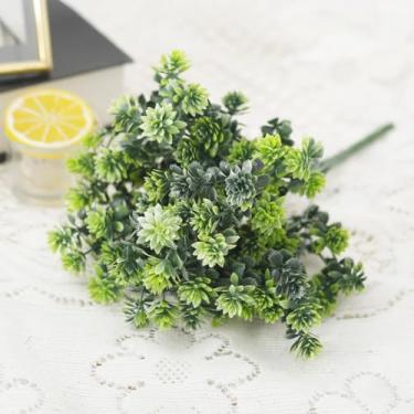 Imagem de Margarida artificial, grama verde, plástico, decoração para casa, parede, jardim, sala de casamento, plantas para festa, arranjos falsos, acessórios (branco, verde)