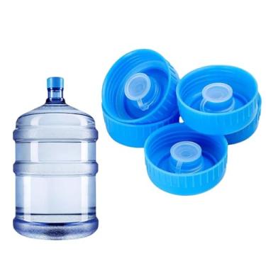 Imagem de HOIRIX Tampa de jarro de água para casa cozinha escritório tampa de garrafa de água sem derramamento tampas de garrafa de água para substituição ao ar livre tampas de galão (azul, 20 peças)