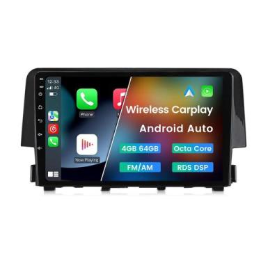 Imagem de Rádio estéreo de carro Biorunn Android 13 para Honda Civic 2016-2021
