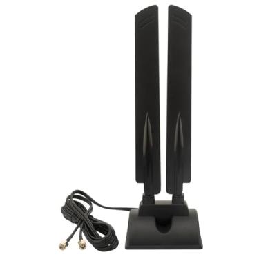 Imagem de Kaunosta Antena WiFi 6E Tri-Band 6GHz 5GHz 2,4GHz RP-SMA Antena WiFi Base de montagem magnética para PC, desktop, placa-mãe, WiFi, cartão Bluetooth, roteador sem fio