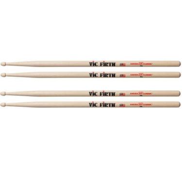 Imagem de Kit 2 Pares Baquetas Vic Firth 7A American Classic Cod1265