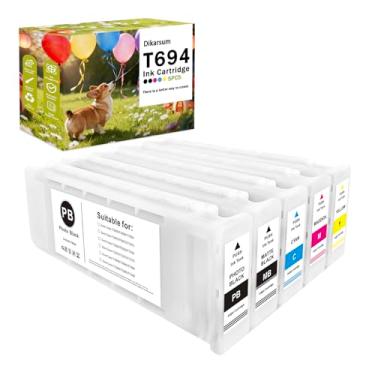 Imagem de Dikarsum T6941 T6942 T6943 T6944 T6945 Cartucho de tinta de substituição para SureColor SC-T3000 T3070 T3200 T3270 T5000 T5070 T5200 T5270 T7000 T7070 Impressora T7200 T7270 T5200D