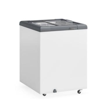 Imagem de Freezer Plano Vidro Reto Deslizante 130L GHD130 Cinza Gelopar 220V