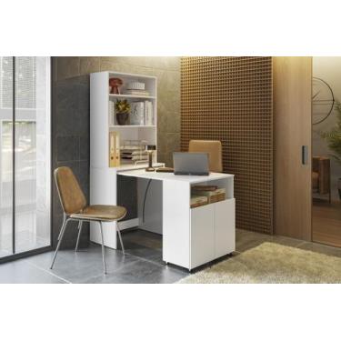 Imagem de Mesa Armario com Nichos e Portas - Branco - Kits