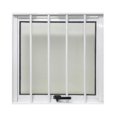 Imagem de Janela Vitro Maxim Ar de Alumínio 80x60cm Mini-boreal com Grade Veneza