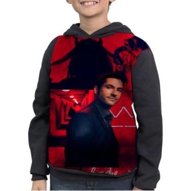 Imagem de Moletom Infantil Anjo Caído Lucifer Morningstar - smoke, Preto, 6