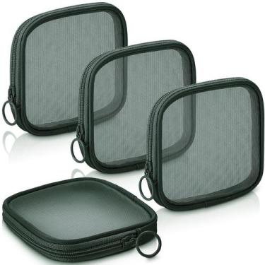 Imagem de Bolsa de maquiagem de malha Weewooday Travel, bolsa de higiene pessoal