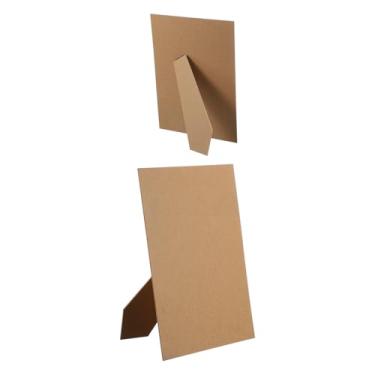 Imagem de YELARXI Cavalete traseiro, suporte traseiro para moldura, quadro de substituição para quadro de fotos - adequado para quadro de fotos DIY de 29,7 cm - arte - azulejo - parede - mesa) 2 peças e madeira