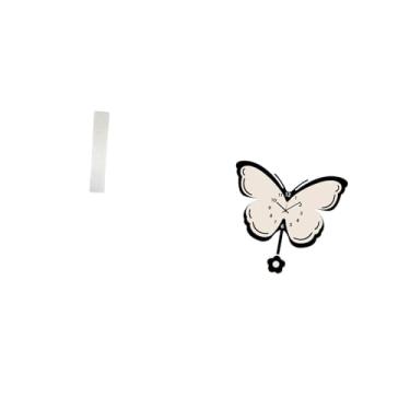 Imagem de Fenteer Abajur de Pé para Sala de Estar E Relógio de Parede em Forma de Borboleta, Capa Decorativa Acrílica Anti-taque para Escritório, Sala de Jantar,