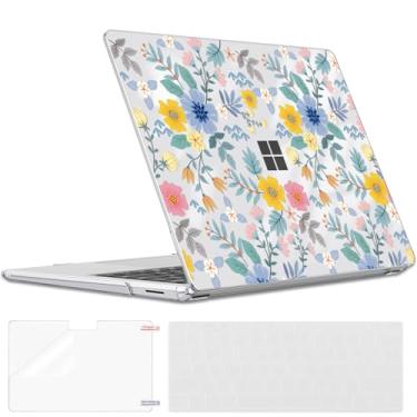 Imagem de LCMOCICO Capa para laptop Microsoft Surface 2024 Copilot+PC de 13,8 polegadas (modelo 2036, 7ª edição), capa rígida de plástico com estampa impressa para Surface Laptop de 13,8 polegadas 2024, flores