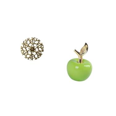 Imagem de Fenteer Escultura de Parede de Ferro Rústico com Estatueta de Cerâmica, Placa Suspensa 3D para Escritório, Sala de Estar, Café, Sala de Estudo, Decoração de F