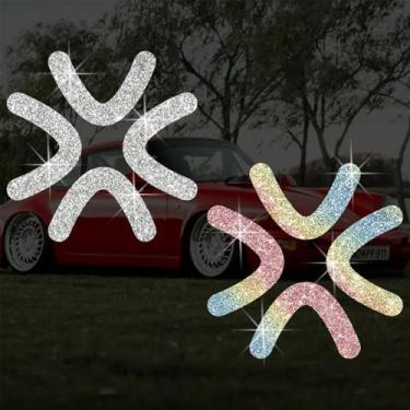 Imagem de Sparkling Anger Adesivo de PVC com glitter autoadesivo para carros, laptops, motocicletas, parede, janela, bagagem, capa de arranhão, porta, decoração multisuperfície (branco + colorido)