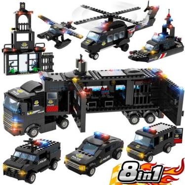 Imagem de Building Toy WishaLife 8 em 1 City SWAT Police Mobile 1020 unidades