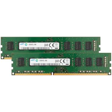 Imagem de Samsung 16 GB (2 x 8 GB) DDR3/DDR3L 1600 MHz PC3L-12800 (PC3-12800) CL11 UDIMM 2Rx8 Dual Rank 1,35V Non-ECC DIMM 240-Pin Desktop PC RAM Memory