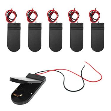 Imagem de QTEATAK 6 Pcs 2 x 3V CR2032 Button Coin Cell Battery Holder with Leads On Off Switch