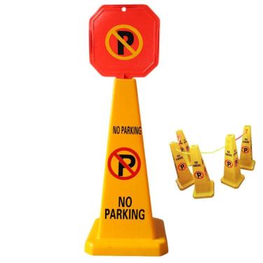 Imagem de Cone Estacionamento Sinalizaçao Viaria Obra Rua Estrada Avenida Isolamento Proibido Estacionar Proteçao Area Restrita Vaga