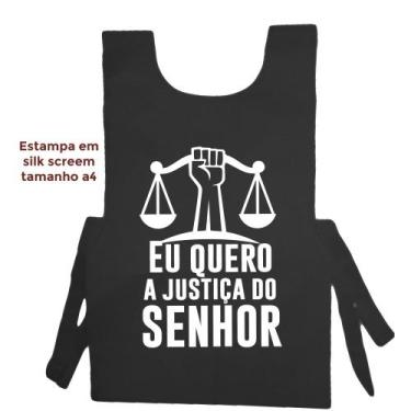 Imagem de Colete de TNT - Eu Quero Justiça Preto - 100 Unidades - no-brand
