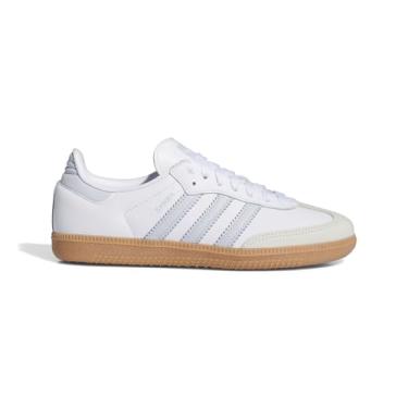 Imagem de adidas Originals Tênis de futebol masculino Samba, Branco, cinza claro, 40