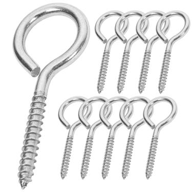 Imagem de ACCZIO 10 Peças De Parafusos Olhal 2,75" M4 Aço Inoxidável 304, Para Serviço Pesado, Ganchos Uso Interno E Externo (10, M4-2,75 Polegadas)