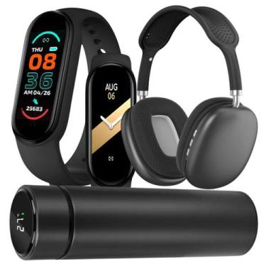 Imagem de Relógio Smart digital M8 + Fone pro 9 + Garrafa led digital - KIT ACAD