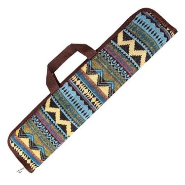 Imagem de menolana Bolsa de armazenamento para garfo de churrasco, suporte para ferramentas de assar, acessório de transporte, organizador de espeto de grelha com zíper, Segure 7 Garfos