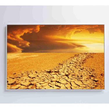 Imagem de Quadro Por Do Sol No Deserto Medidas 60x40 Cm Impressão Vidro Acrílico