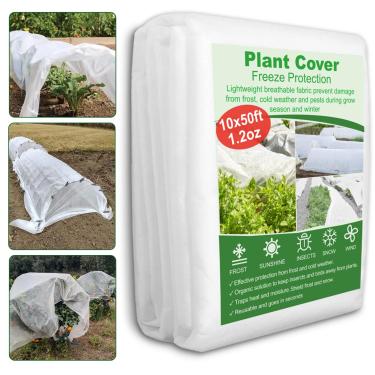 Imagem de SPORTYOUTH Capas de plantas proteção contra congelamento 3 x 15 m 34 g de espessura, cobertura de fileira flutuante grande cobertor de gelo tecido de jardim inverno para vegetais ao ar livre proteção de pragas de neve fria de inverno